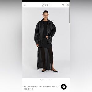 Dissh leather bomber jacket